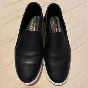 Black Leather Grandpro Cole Haan slip-on sneakers - Size 7.5